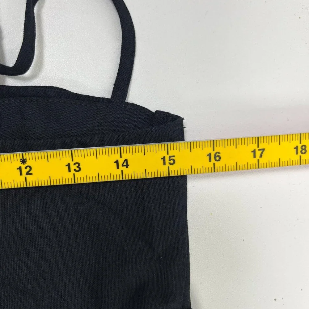 NWOT Farm Rio Linen Blend Black Sleeveless Maxi Dress Size L - Picture 10 of 12